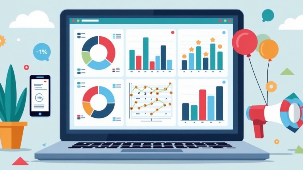 Colorful charts and graphs representing survey results